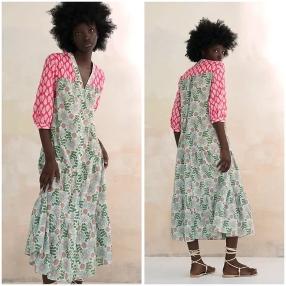 Zara Paloma Floral Printed Maxi Dress – NWT – Size Small